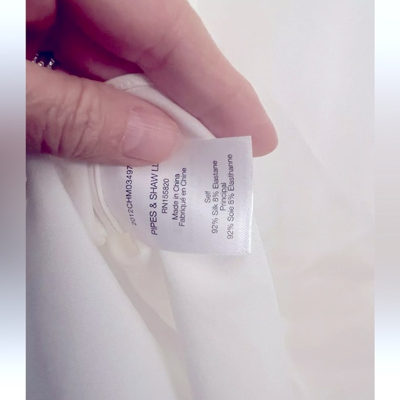 VERONICA BEARD silk white blouse - Picture 6 of 8